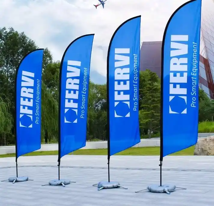 	Beachflag publicitaire imprimé recto-verso