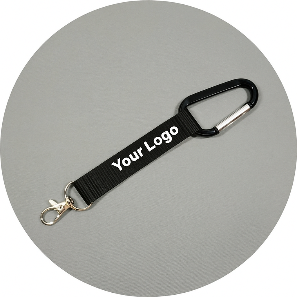 	Porte-clés mousqueton personnalisé avec logo