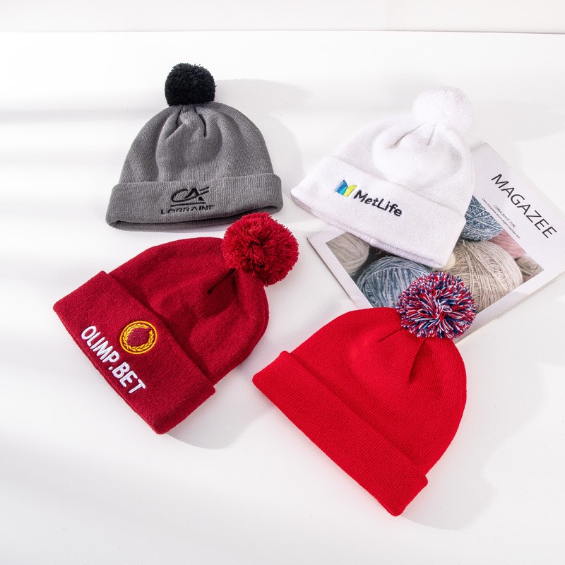 	Bonnet à pompon personnalisé avec logo