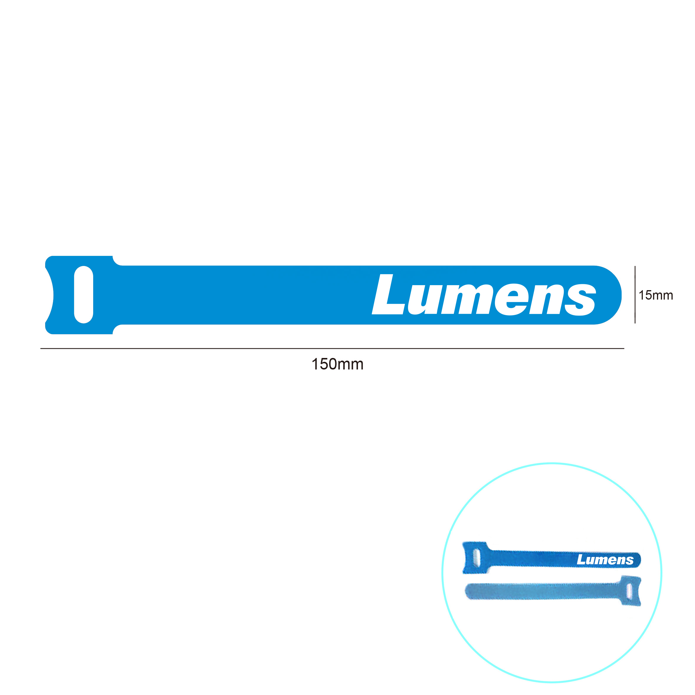 	Attaches câble en velcro personnalisables avec votre logo