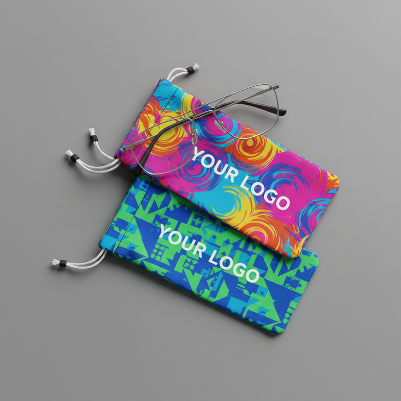 	Étui à lunettes en microfibre personnalisable avec votre logo