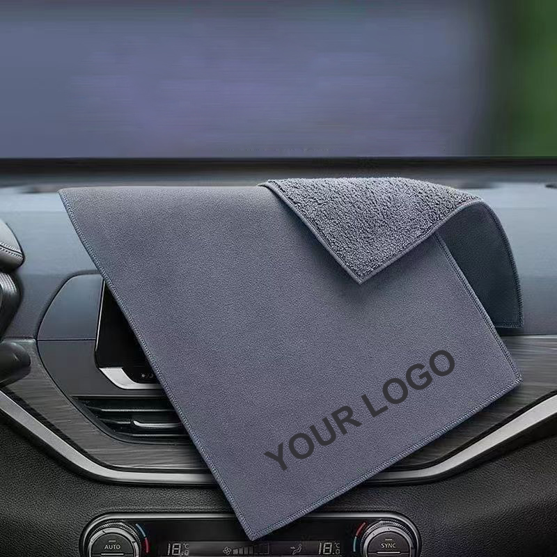 	Chiffon microfibre de nettoyage avec logo personnalisé