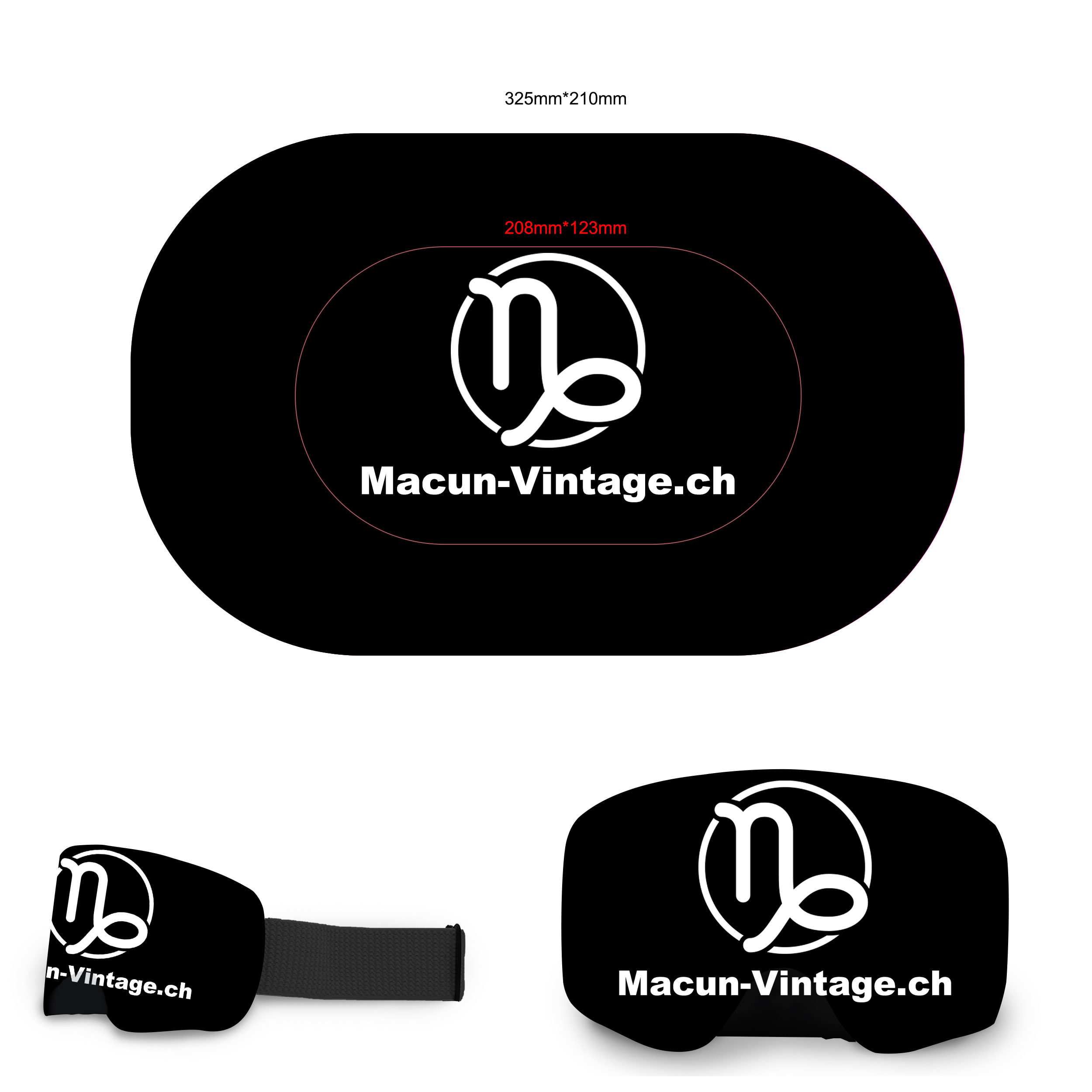 	Housse de masque de ski personnalisée