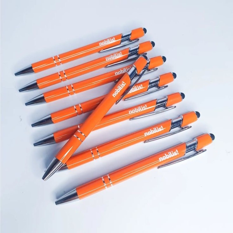 Stylo tactile en métal personnalisé avec logo