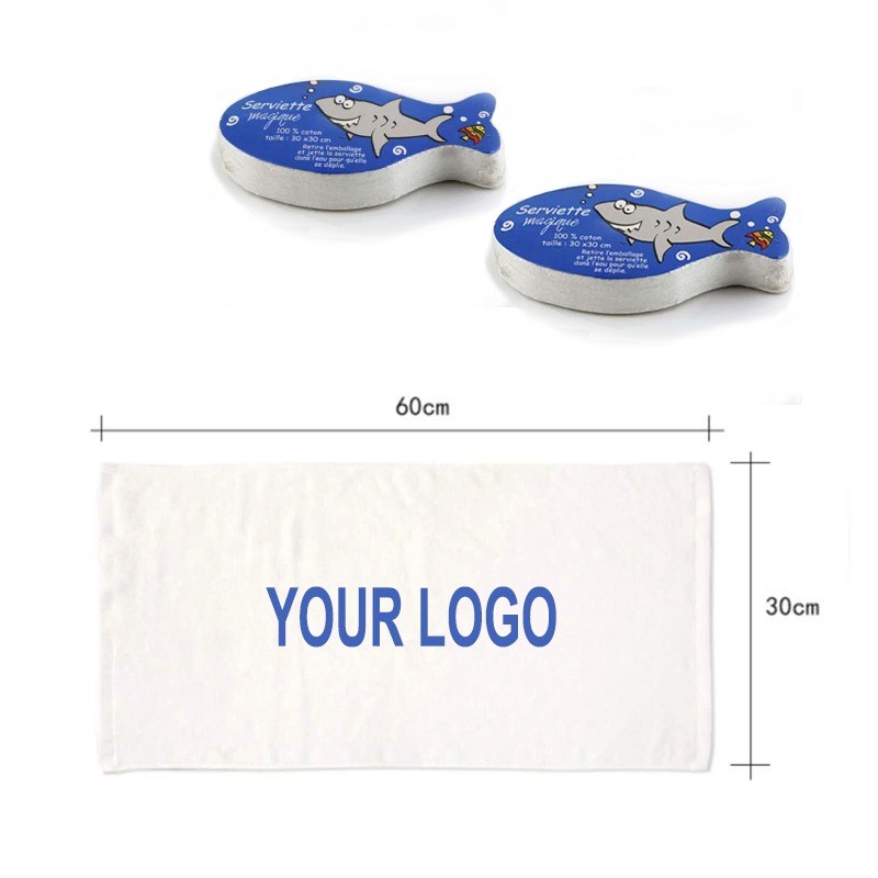 Serviette compressée promotionnelle personnalisée