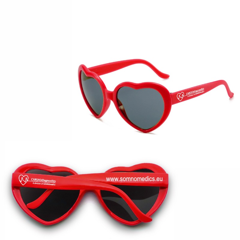 Lunettes de soleil cœur personnalisées