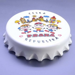 Ouvre-bouteille magnétique rond en métal avec logo pers...