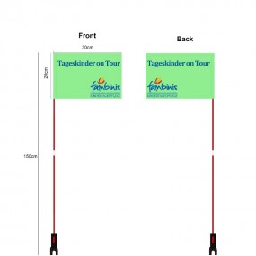 Fanion vélo personnalisé avec impression logo – objet p...