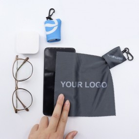 Chiffon en microfibre pour lunettes avec porte-clés per...