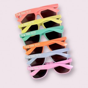 Lunettes de soleil pour mariage avec logo à personnalis...