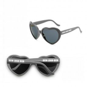 Lunettes de soleil cœur à personnaliser avec logo