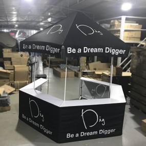 Pavillon de vente mobile personnalisé – Tente hexagonal...