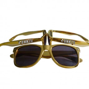 Lunettes de Soleil Dorées Personnalisées avec Logo – Ac...