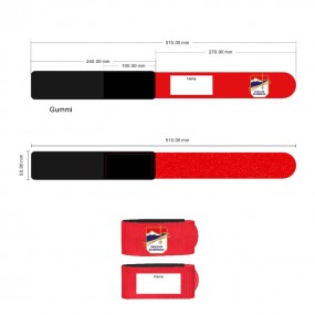 Sangle velcro ski personnalisée – logo d'entreprise