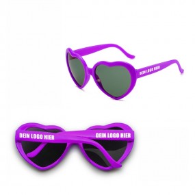 Lunettes de soleil en forme de cœur personnalisées – im...