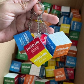 Porte-clés Rubik's Cube personnalisable avec votre logo