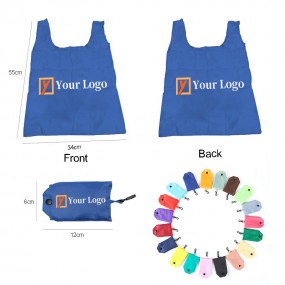 Sac shopping pliable personnalisé avec logo