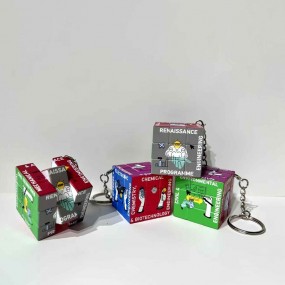 Porte-clés cube magique 3x3 personnalisé – Rubik’s Cube...