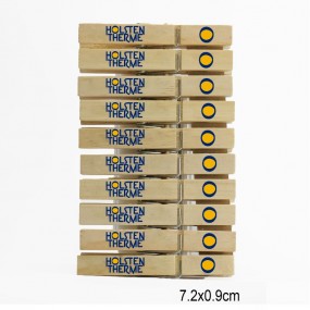 Pince à linge en bois avec logo | Objet promotionnel or...