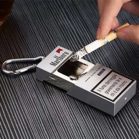 Cendrier de poche carré avec porte-clés personnalisé – ...
