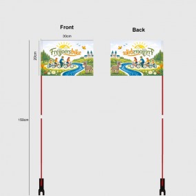 Fanion de vélo personnalisé avec logo