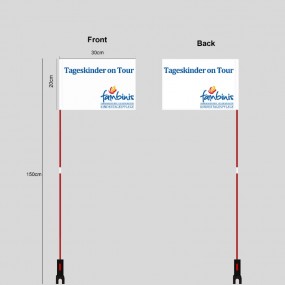 Drapeau de vélo personnalisé avec logo | Fanion vélo pr...