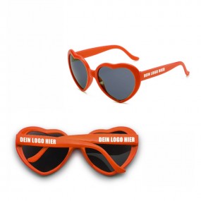 Lunettes de soleil cœur personnalisées avec votre logo
