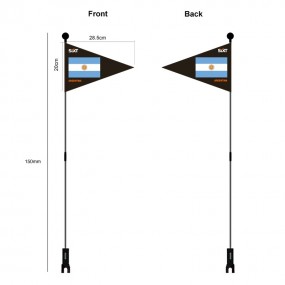 Fanion de sécurité vélo personnalisé avec impression lo...