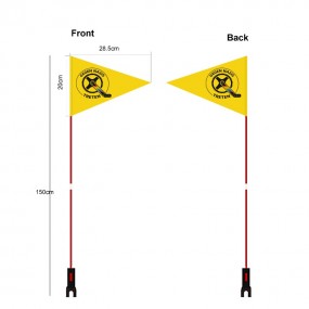 Fanion de sécurité pour vélo personnalisé avec logo