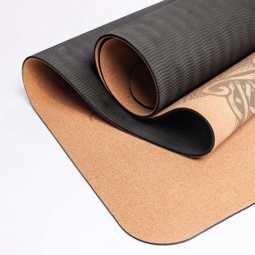 Tapis de yoga en liège personnalisé avec logo – Idéal c...