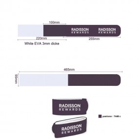 Fixation de ski personnalisée – Ski Clip et bande velcr...