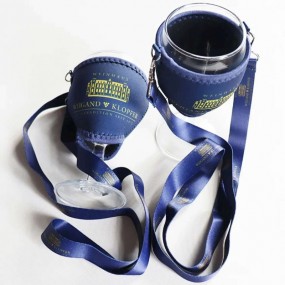 Porte-verre à vin avec logo à porter autour du cou