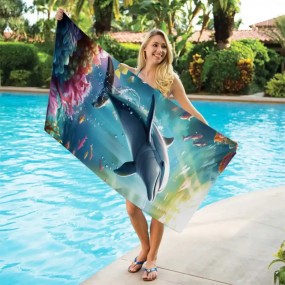 Serviettes de plage personnalisées avec logo comme arti...