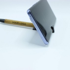 Stylos en bambou personnalisés avec support téléphone |...