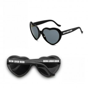 Lunettes de soleil en forme de cœur avec logo – objet p...