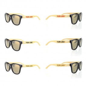 Lunettes de soleil UV400 avec branches en bambou – pers...