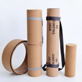 Tapis de yoga en liège avec logo – Personnalisation pou...